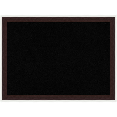 Maya Espresso Silver Framed Corkboard, Black Cork Bulletin Board, Organization Board, Pin Board