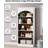 70.86" 5-Tier White & Oak Vintage Library Bookcase For Living Room