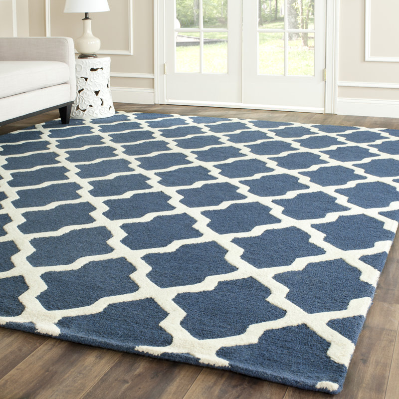 Darbonne Trellis Wool Hand Woven Area Rug, Rectangle 183 x 274 cm