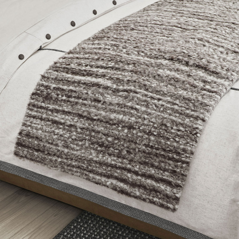 River Wool Bed Scarf, 25" H x 90" W