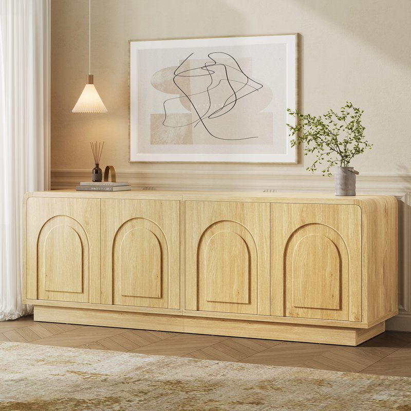 Meuble télé 63 po Adlai, Natural Wood