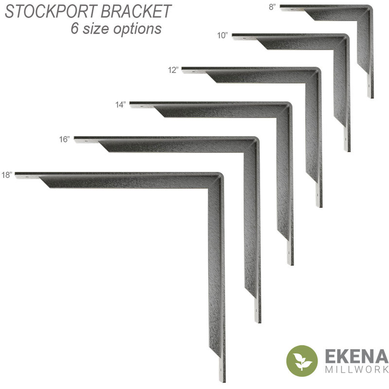 Support en acier Stockport, Bronze vieilli, H 14 po x l 2 po x P 14 po