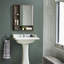 Armoire à pharmacie murale avec miroir pour salle de bain, gris-2127507577
