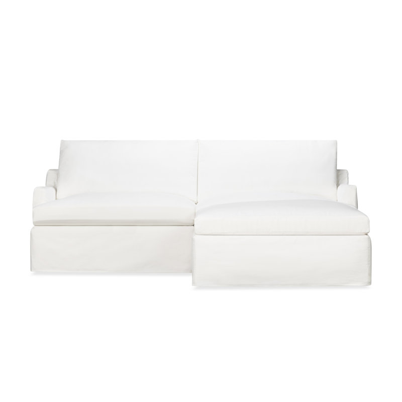 Wrenley 3-Piece Slipcovered Modular Sectional, Nomad Snow Crypton® Chenille