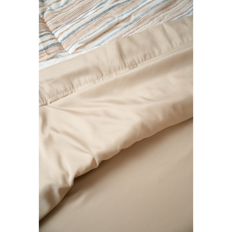 Omne Sleep 4-Piece Khaki Microplush And Bamboo Hypoallergenic Sheet Set, Full Sheet Set, Khaki