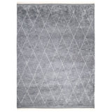 Latiya Hand Knotted Moroccan Area Rug in Gray