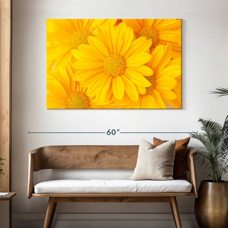 Harnek Floral Yellow Daisies, 32" H x 48" W
