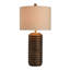 Duffer - lampe de table transitionnelle - chêne bronze - abat-jour avoine