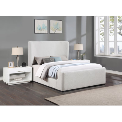 Itzik Boucle Fabric Queen Bed