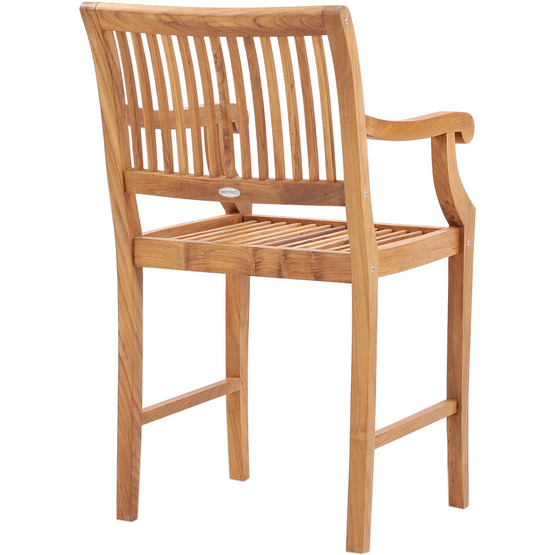 Castle Outdoor Teak Bar Stool