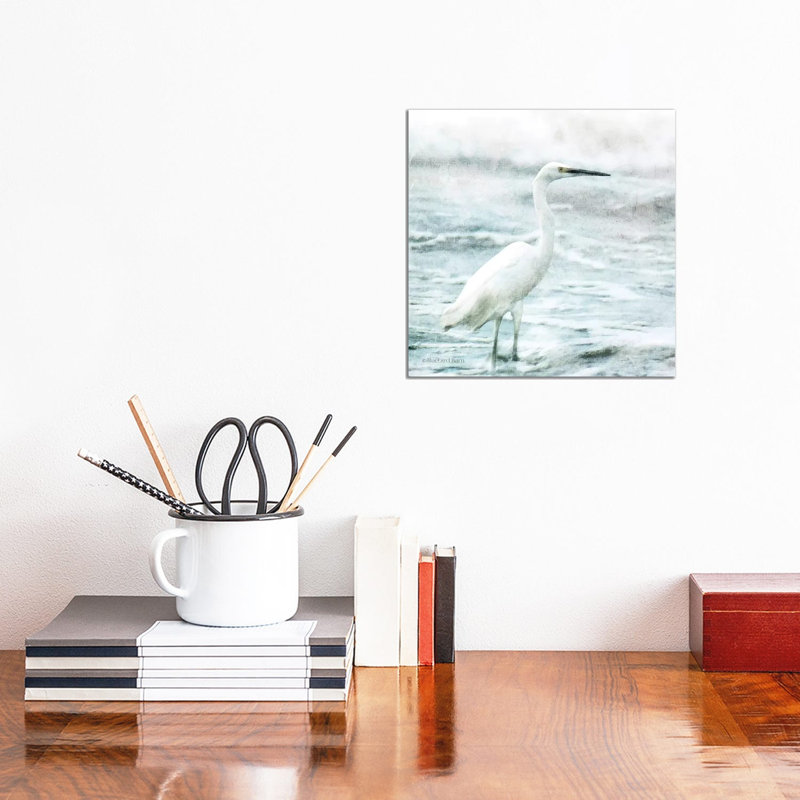 Coastal Heron 1 Piece Wrapped Canvas Painting, 30.48 cm H x 30.48 cm W