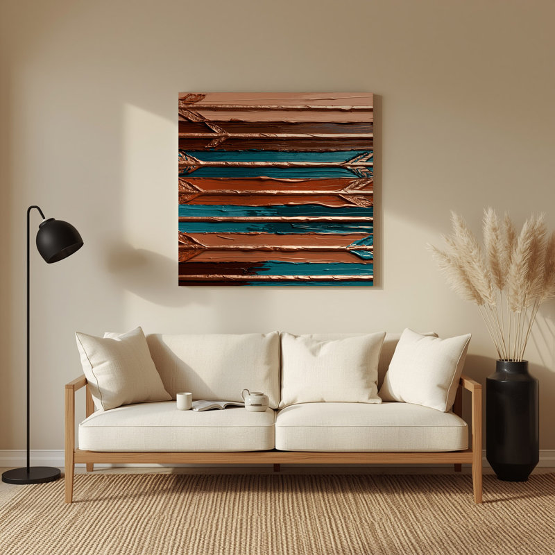 Art mural brun en métal Southwestern, H 144 po x l 144 po x P 0,05 po