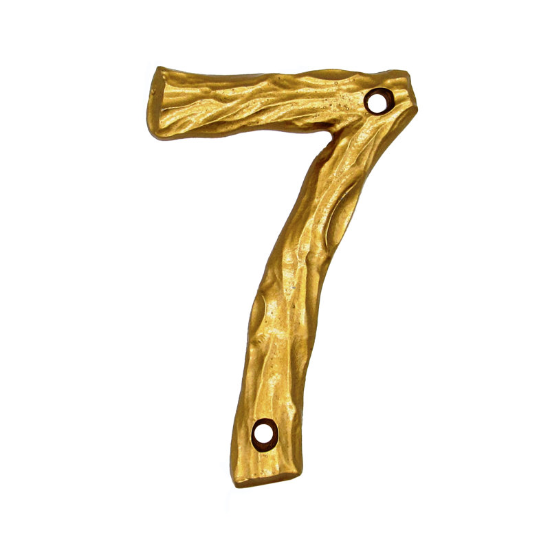Numéro de maison de 4 po, 7, Or luxueux