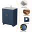 Meuble-lavabo de 30 po avec lavabo, meuble de rangement en bois à double porte Farmhouse, meuble-lavabo sur pied avec lavabo en céramique (peinture, bleu, 30 po)-1954998926-1954998922