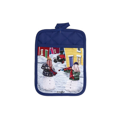 Porte-casseroles avec poche (Snowmers) - ensemble de 6