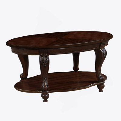 Mairie 42-inch Oval Wood Coffee Table