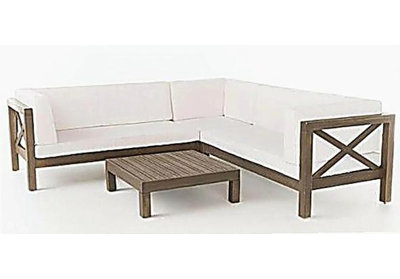 BRAVA X-BACK 4-PIECE SOFA SET , WHITE