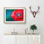 Eye of a Red Poppy Flower - Picture Frame Graphic Art Print-56712984-56712985