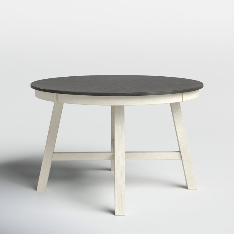 Alberik Round Dining Table, Gray, White