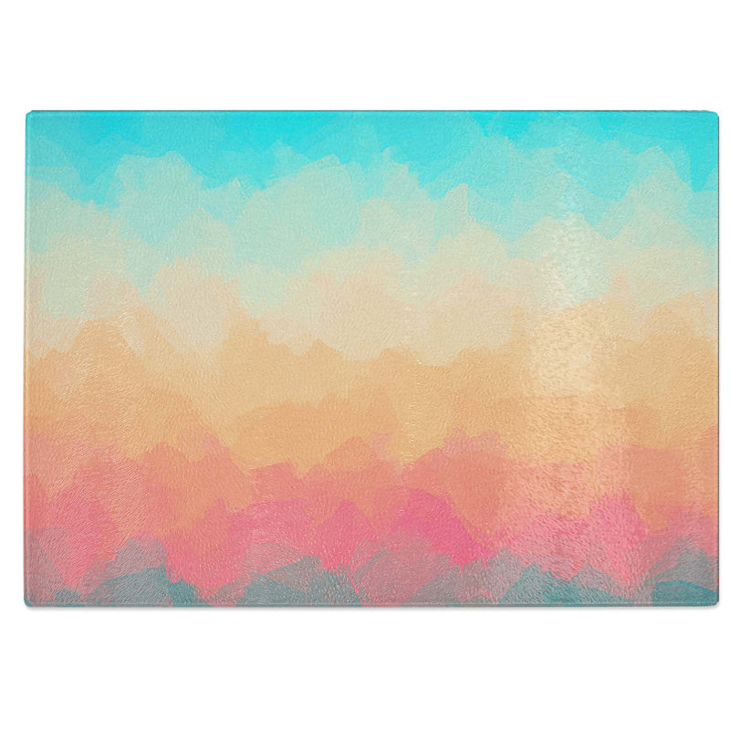 Tempered Glass Sky Chopping Board, 28.5 cm W x 20 cm L