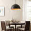 Luminaire suspendu martelé noir-977103001