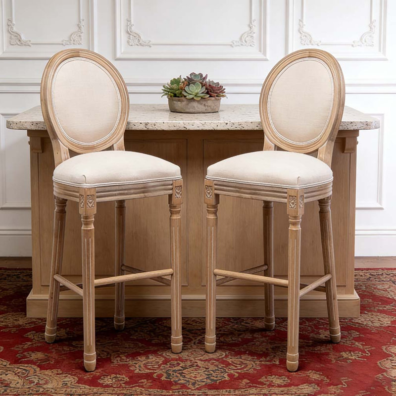 Tabourets de bar en bois Country