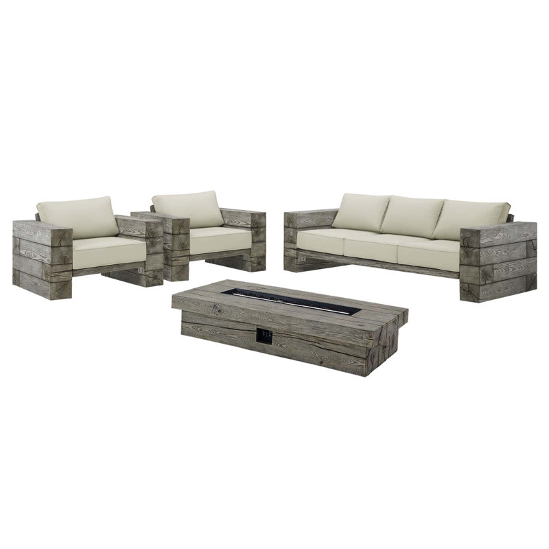 Ensemble de patio extérieur 4 pièces Manteo