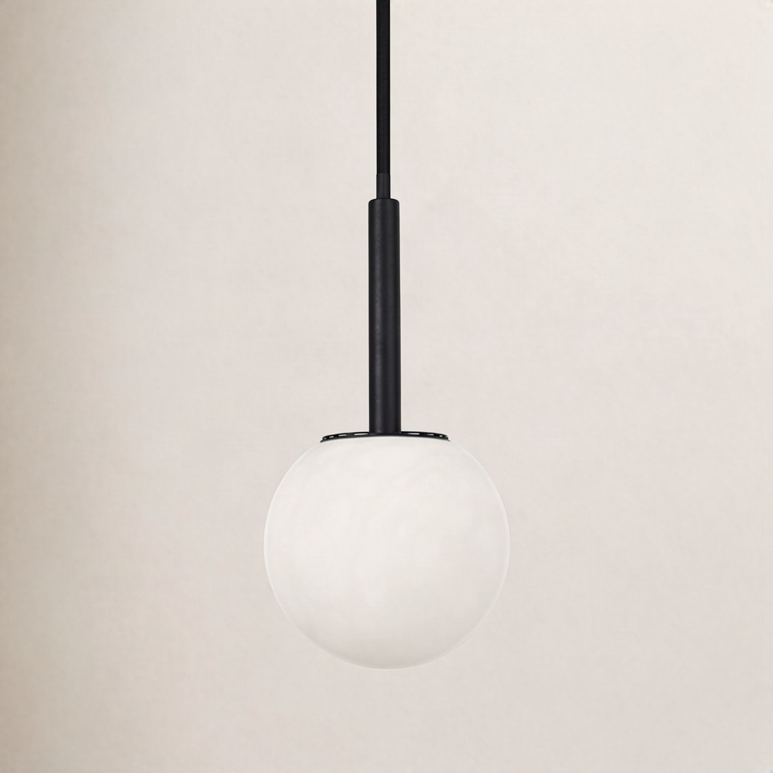 Yarrow Dimmable Single Light Pendant, Black, 74.8" H x 3.93" W x 3.93" D