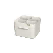 CozyBlock Small Makeup Container Storage Box in White, Cosmetic