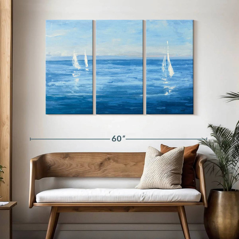 Gillard voile ouverte avec turquoise, H 32 po x l 50 po