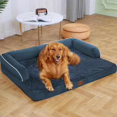 Orthopedic Dog Beds For Extra Large Dogs, Waterproof Dog Beds Xlarge, Memory Foam Dog Couch Bed With Comfy Bolster, Removable Washable Cover And Nonskid Bottom (X-Large)