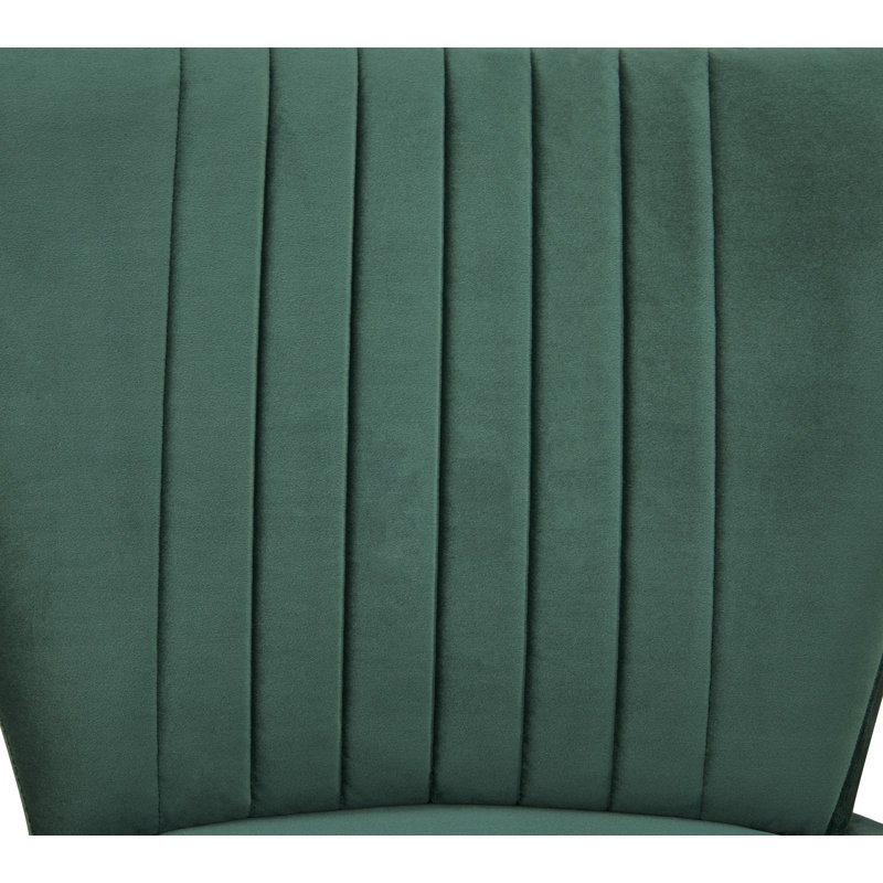 Collin Upholstered Slipper Chair, Hunter Green Velvet