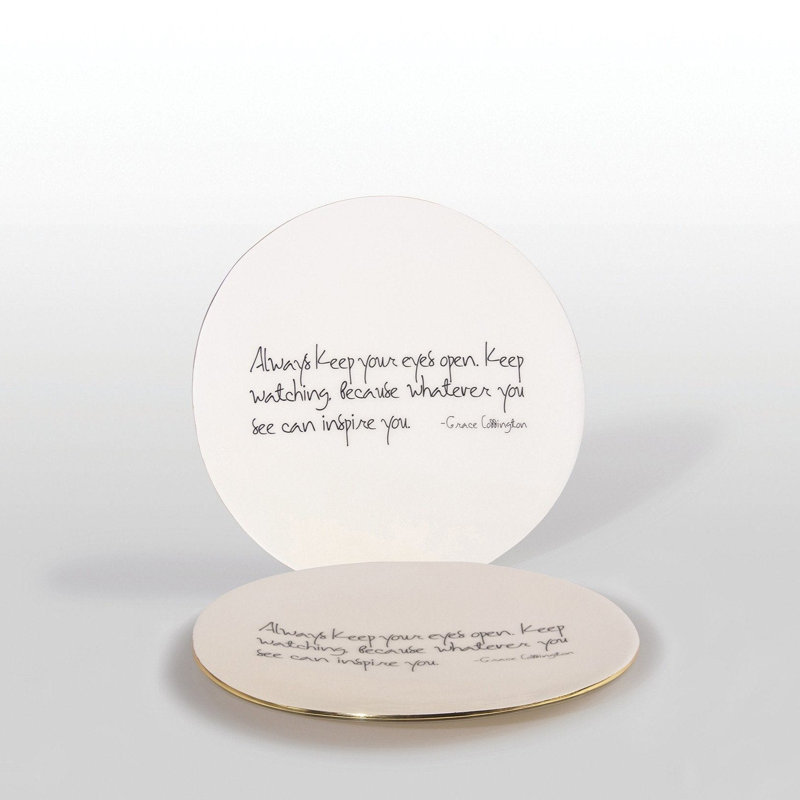 Medium Round Plate With Quote