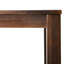 Table en bois brun foncé de 69 po pour le patio, eau, possibilité de service de style buffet, brun extérieur spacieux et attrayant, service de style buffet, jardin élégant