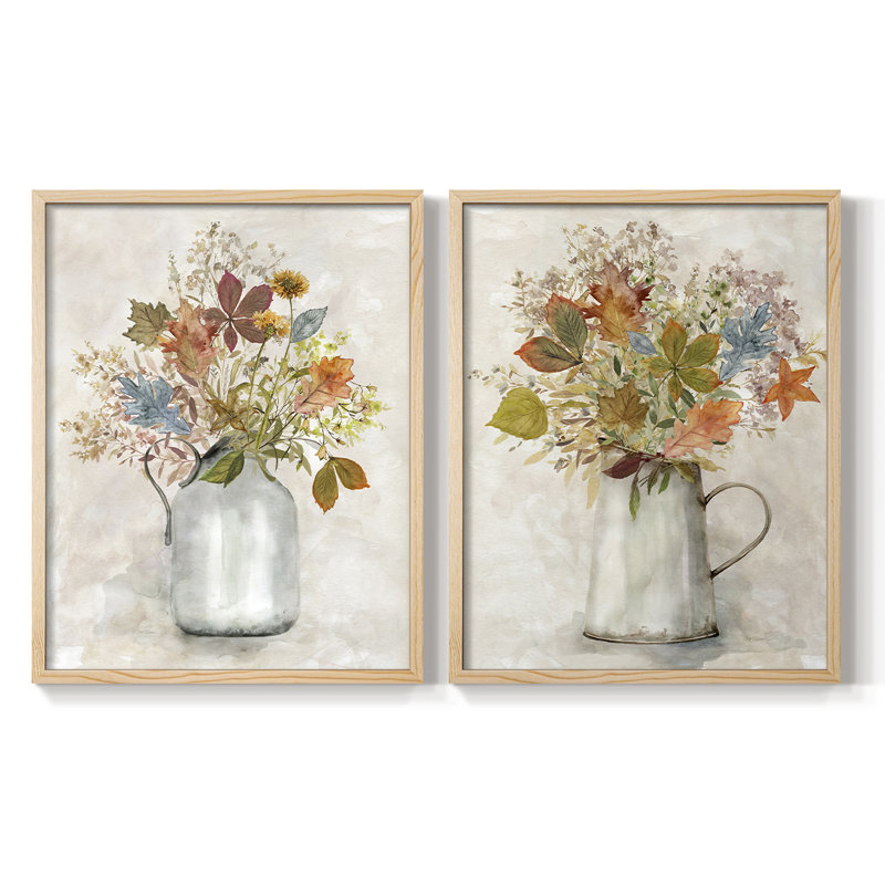 «Autumn Bouquet I», reproduction encadrée de qualité supérieure - prête à être accrochée - aucun clou requis - aucun clou requis