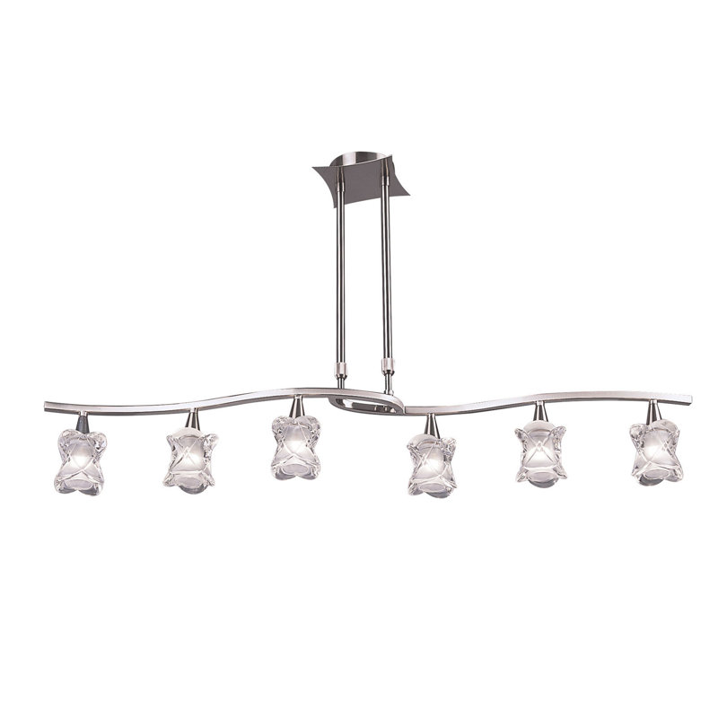 Norfolk 6 - Light Kitchen Island Pendant, Satin Nickel
