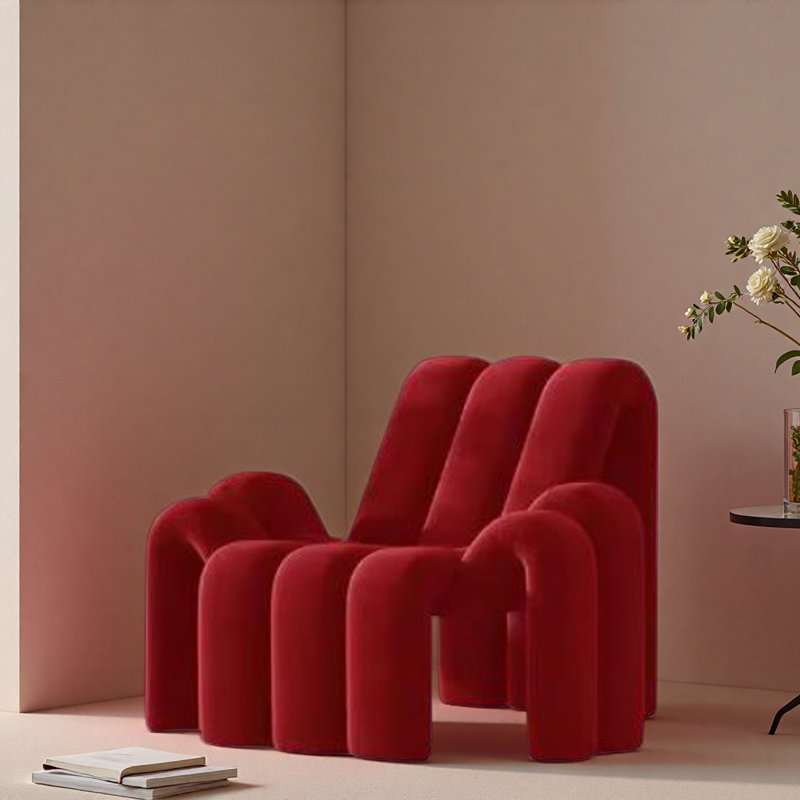 Chaise de loisirs créative simple., Rouge