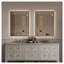 Miroir de salle de bain 24 po x 32 po DEL avec cadre en aluminium, lumière de meuble-lavabo à intensité variable