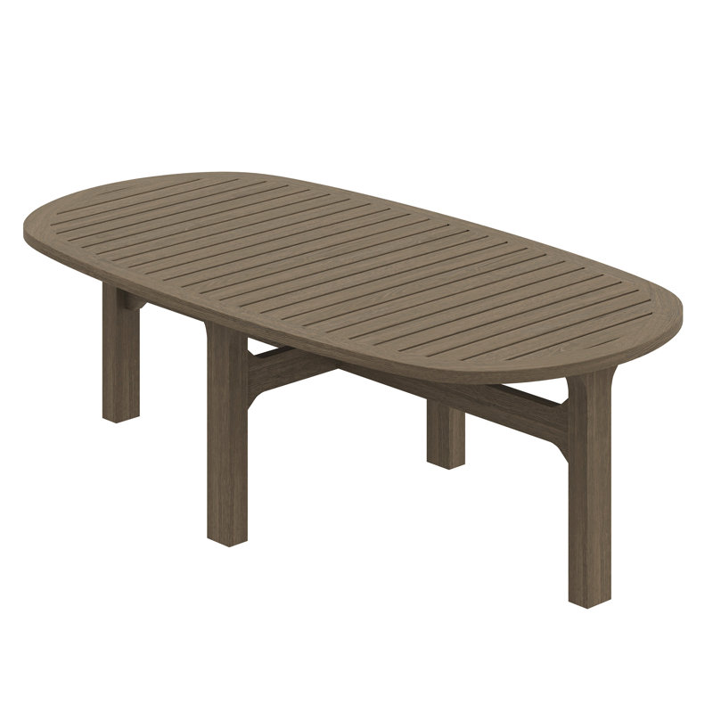 Saratoga Oval Outdoor Patio Teak Wood Coffee Table