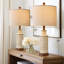 Marable 24"Vintage White Resin Table Lamp.Suitable for living rooms,bedrooms,and offices.