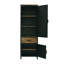 Industrial Solid Mango Wood Tall Bookcase