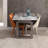Light Gray Rectangular Sintered Stone tabletop Dining Table-284259470