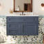 Meuble-lavabo mural 36 po, armoire de rangement flottante avec 2 tiroirs, 1 tiroir basculant, lavabo simple en céramique à 3 trous, armoire moderne.-132274035