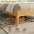 Caneva Queen Size Scandinavian Solid Wood Platform Bed Frame, CAB-41-Q, with Rattan Headboard, Honey Oak, No Box Spring Needed-1772627235-1772627233