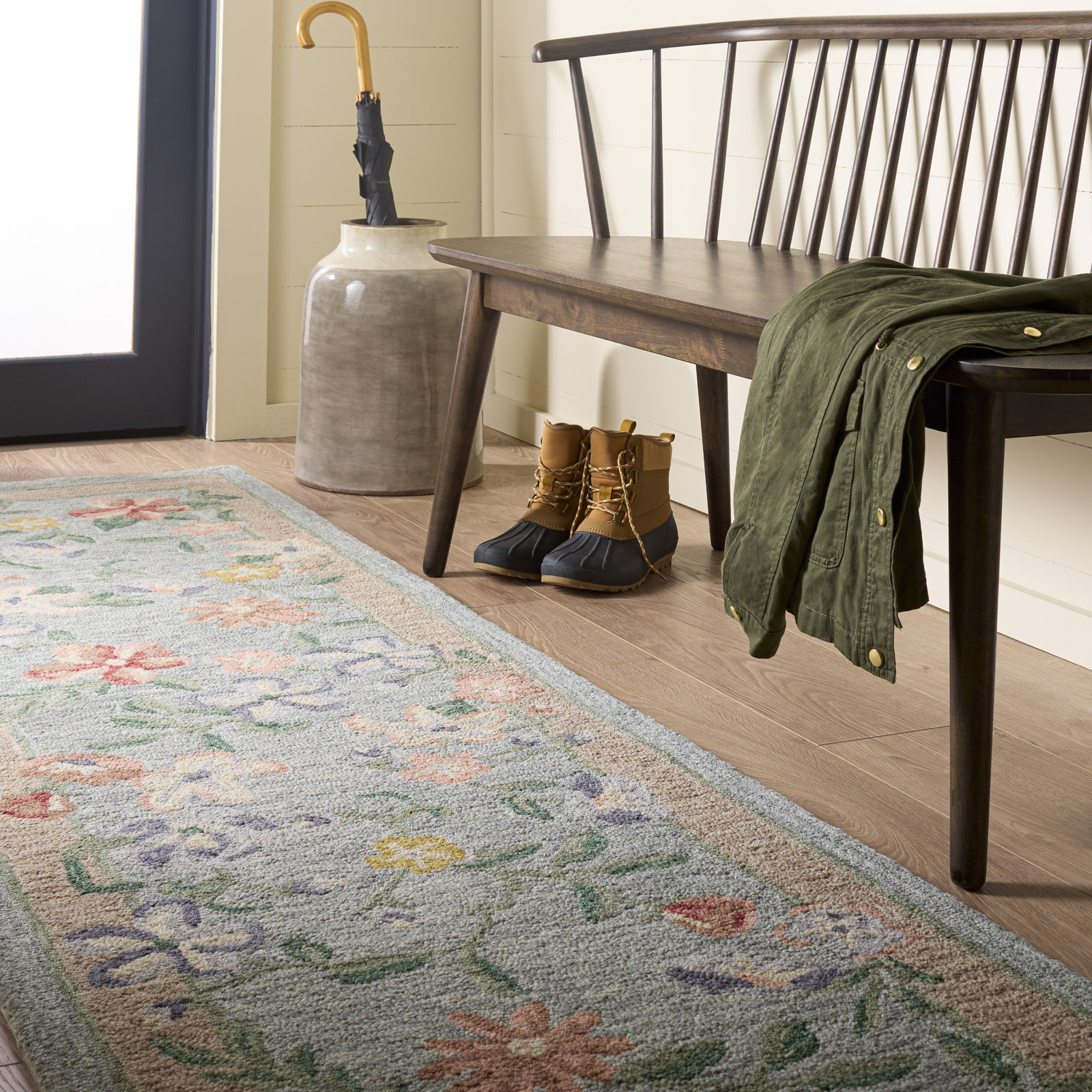 Martha Stewart Hand-Tufted Floral Wool Rug, Runner 2'3" x 9'