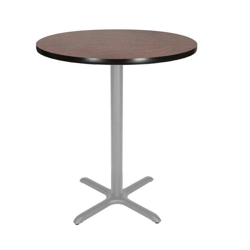 Table basse Bennet, H 42 po x L 36 po x l 36 po, Gris, Acajou
