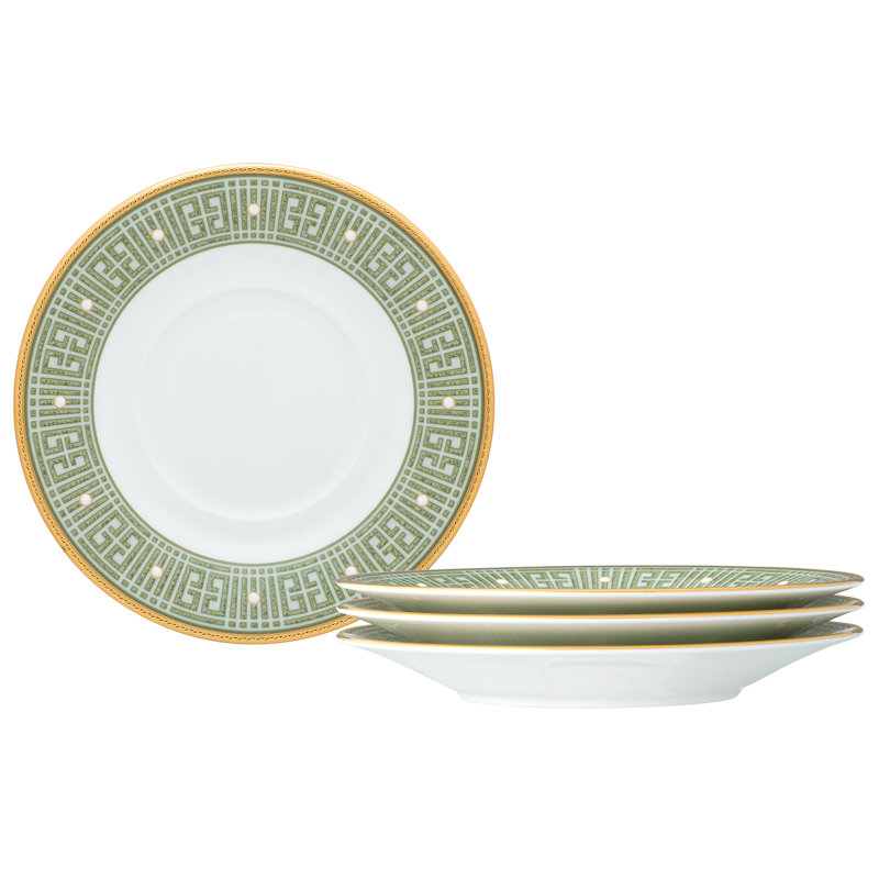 Soucoupes Noritake Infinity, 6 po, Vert / doré