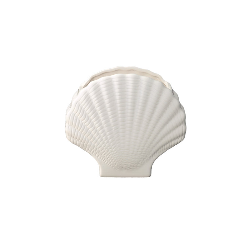 Figurine coquillage en porcelaine blanche