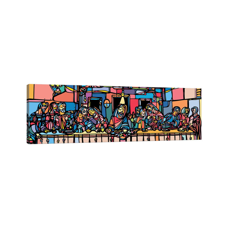 The Last Supper by Ninhol - Wrapped Canvas Gallery-Wrapped Canvas Giclée, 30.48 cm H x 91.44 cm W x 3.175 cm D