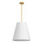 Luminaire suspendu en tissu plissé blanc 1 lumière Elvaris